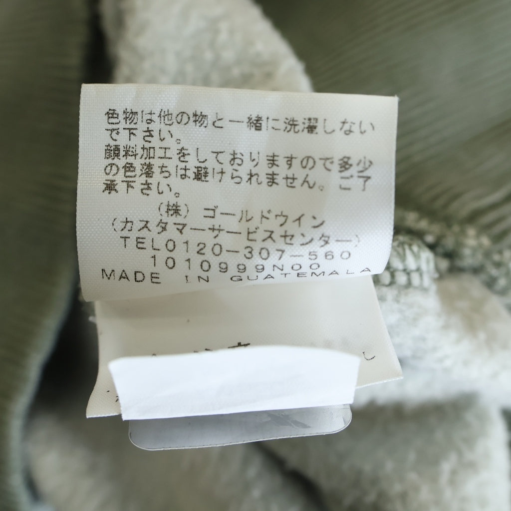SUPREME(シュプリーム) 21SS ×THE NORTH FACE Pigment Printed Crewneck ノースフェイス ロゴ刺繍 クルーネックスウェットトレーナー カーキ NT12102I