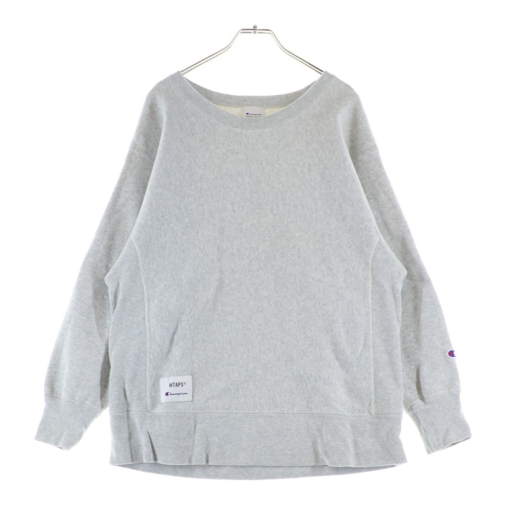 WTAPS(ダブルタップス) 21AW Champion Reverse Weave Sweatshirt チャンピオン リバースウィーブ クルーネックスウェットトレーナー グレー C8-T016