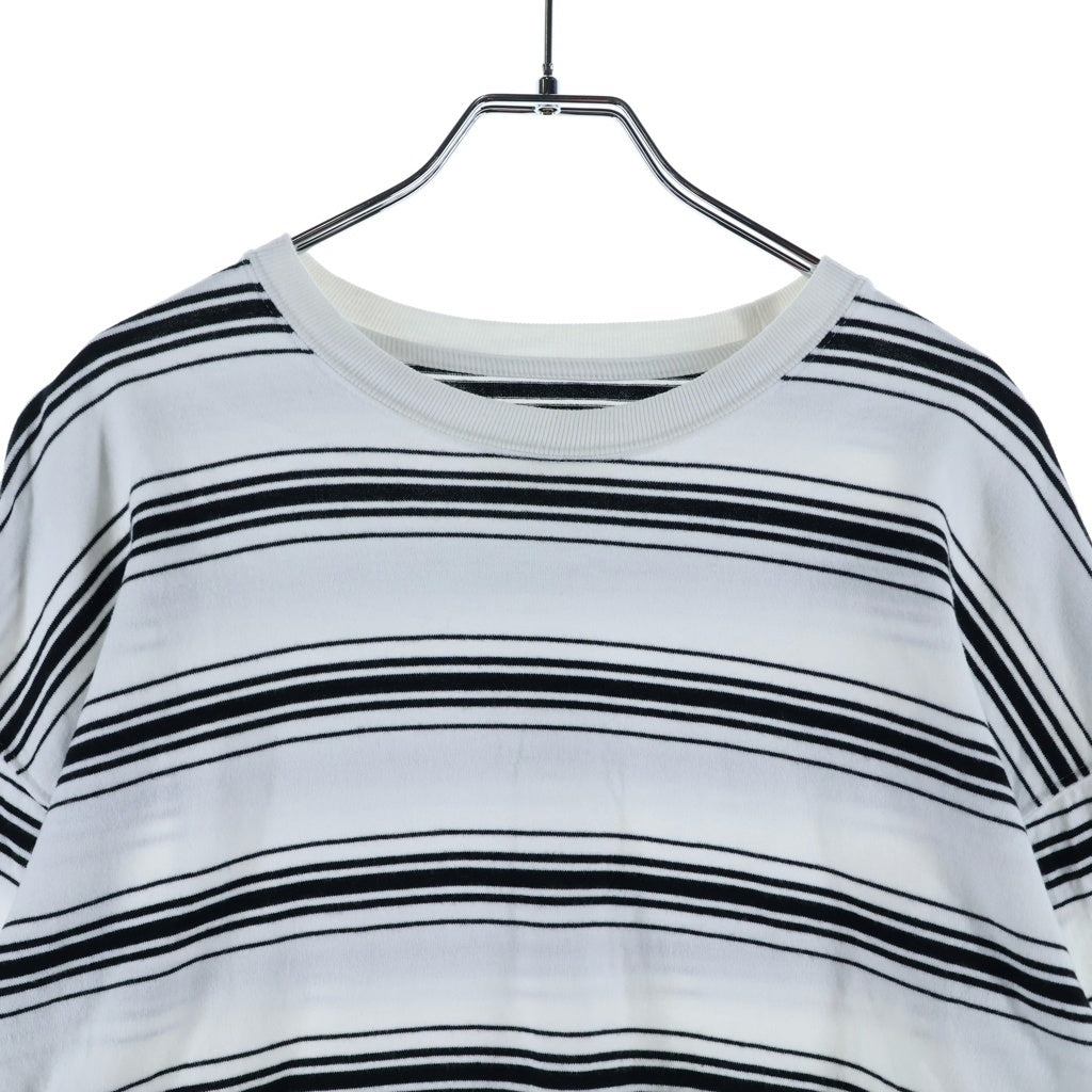 WTAPS(ダブルタップス) 22AW Bdy 01 / LS / Cotton. Textile ボーダー長袖Tシャツ ロンT ホワイト 222ATDT-CSM13