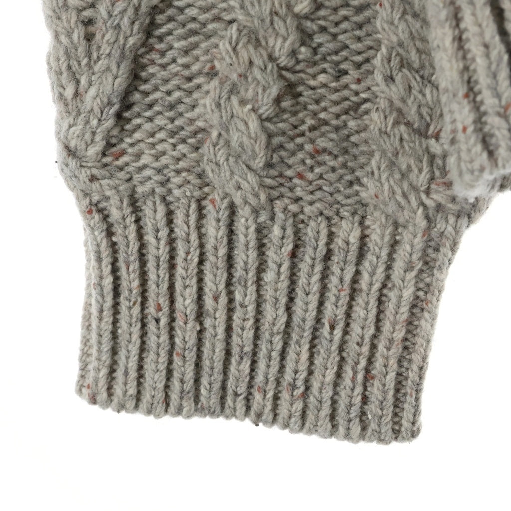 SUPREME(シュプリーム) 25AW Cable Hooded Sweater ケーブルニット プルオーバーパーカー フーディー ベージュ