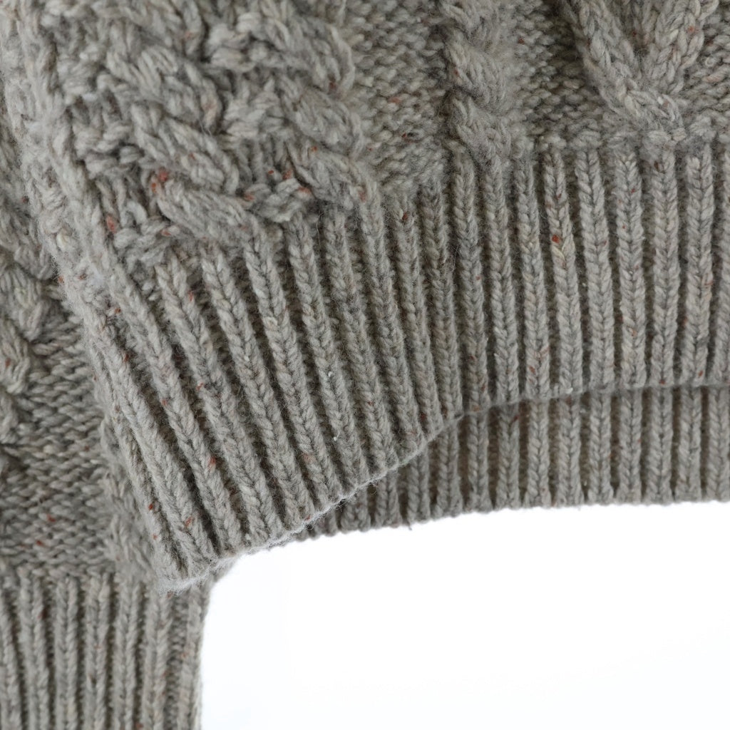 SUPREME(シュプリーム) 25AW Cable Hooded Sweater ケーブルニット プルオーバーパーカー フーディー ベージュ
