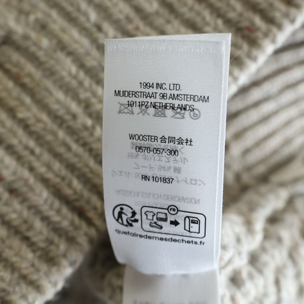 SUPREME(シュプリーム) 25AW Cable Hooded Sweater ケーブルニット プルオーバーパーカー フーディー ベージュ
