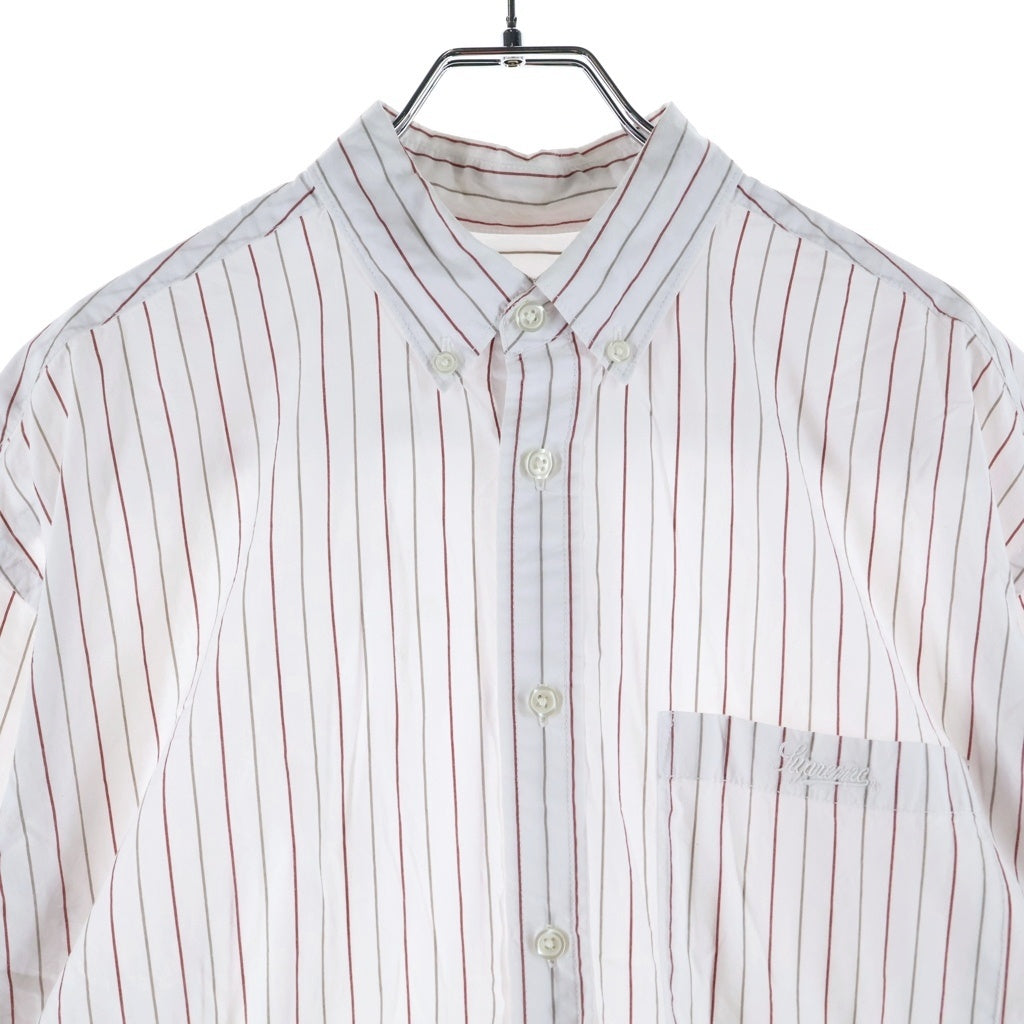 SUPREME(シュプリーム) 24AW Loose Fit Stripe Shirt ルーズフィット ストライプ長袖シャツ ホワイト