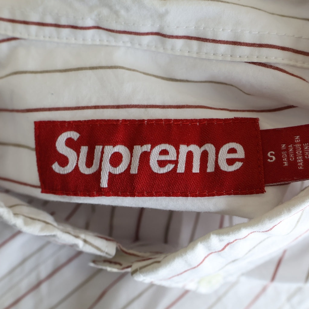 SUPREME(シュプリーム) 24AW Loose Fit Stripe Shirt ルーズフィット ストライプ長袖シャツ ホワイト
