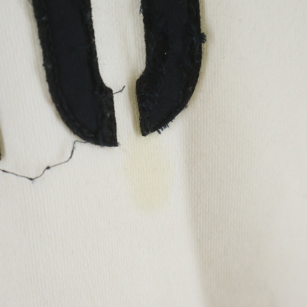 miumiu(ミュウミュウ) Cropped Sweatshirt ダメージ加工 クロップド クルーネックスウェットトレーナー ホワイト MJL911