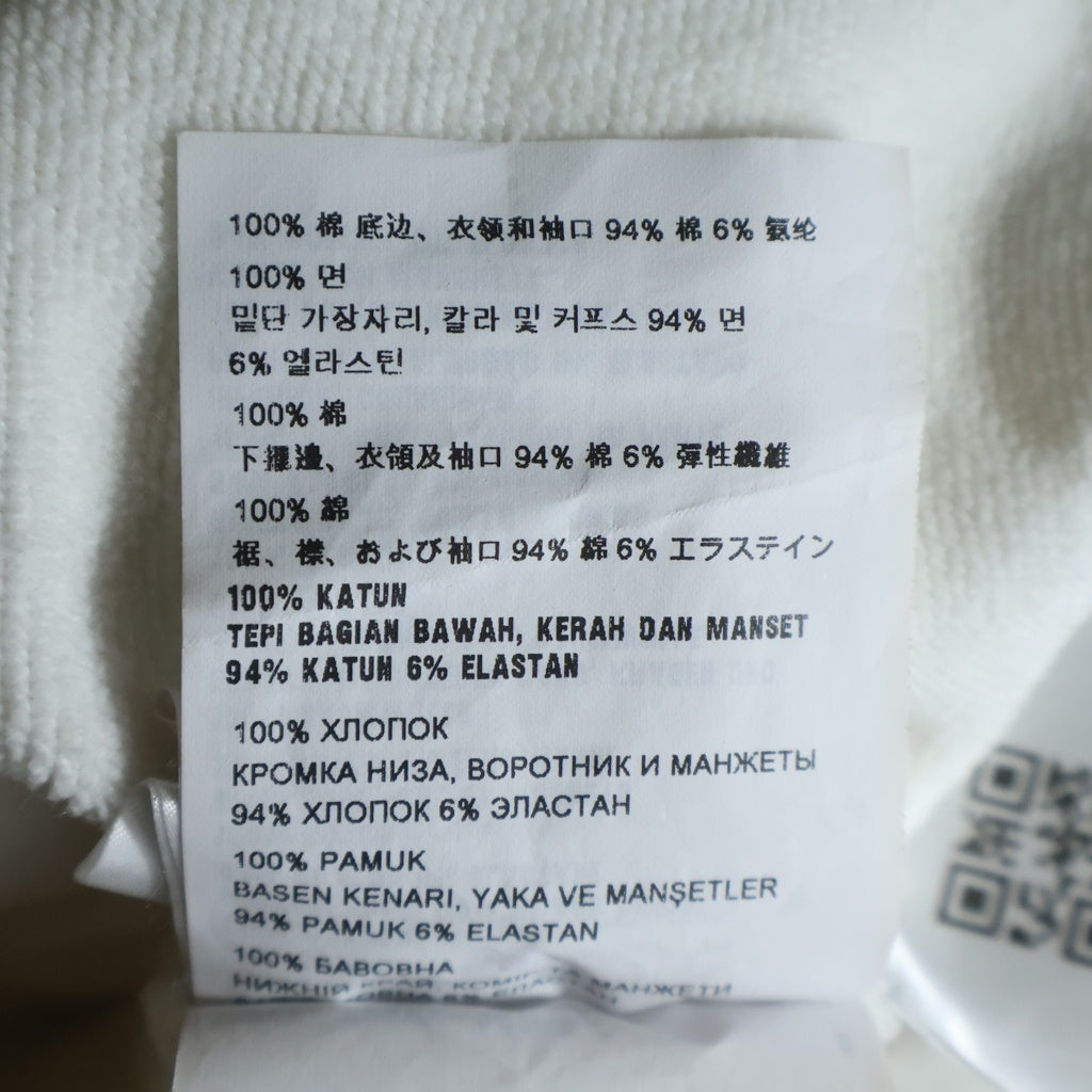 miumiu(ミュウミュウ) Cropped Sweatshirt ダメージ加工 クロップド クルーネックスウェットトレーナー ホワイト MJL911