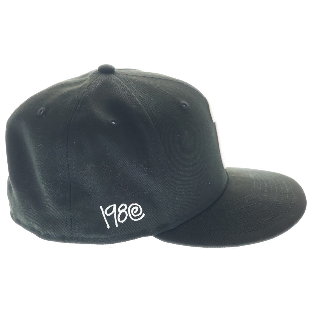 STUSSY(ステューシー) Curly S 59Fifty CAP カーリーロゴ刺繍 ベースボールキャップ 帽子 ブラック