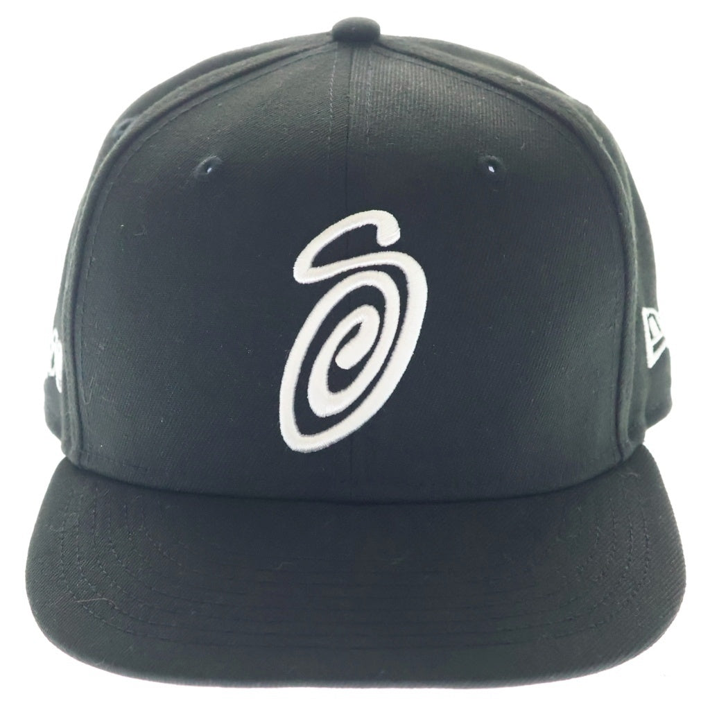 STUSSY(ステューシー) Curly S 59Fifty CAP カーリーロゴ刺繍 ベースボールキャップ 帽子 ブラック