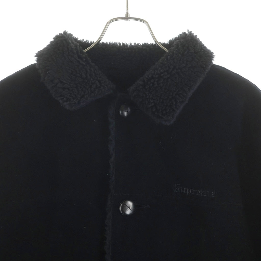 SUPREME(シュプリーム) 24AW Kindermann Uncut Corduroy Car Coat Black キンダーマン アンカット コーデュロイ カー コート ブラック