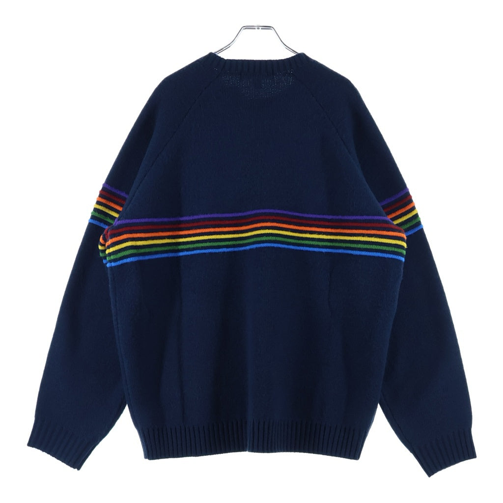 SUPREME(シュプリーム) 26SS Raised Stripe Sweater Navy レイズド ストライプ クルーネックニットセーター ネイビー