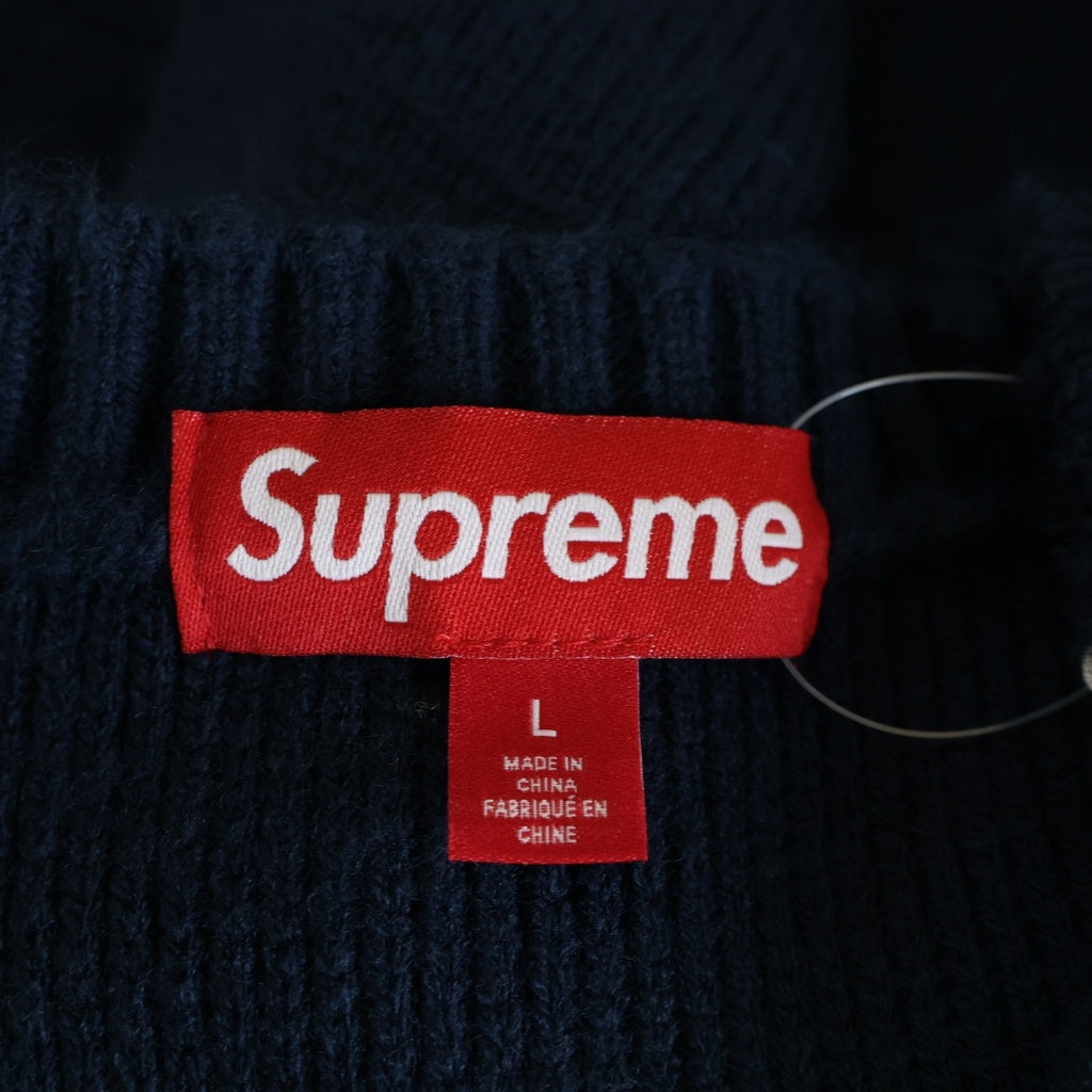 SUPREME(シュプリーム) 26SS Raised Stripe Sweater Navy レイズド ストライプ クルーネックニットセーター ネイビー