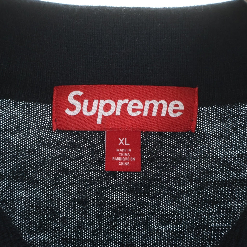 SUPREME(シュプリーム) 25SS Herringbone Cardigan Black ヘリンボーン ストライプカーディガン ブラック