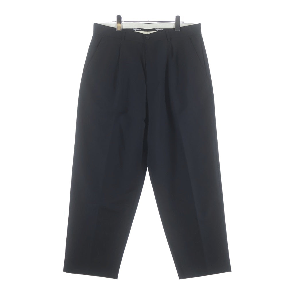 SUPREME(シュプリーム) 24SS Pleated Trouser Black プリーツ トラウザーズパンツ ブラック