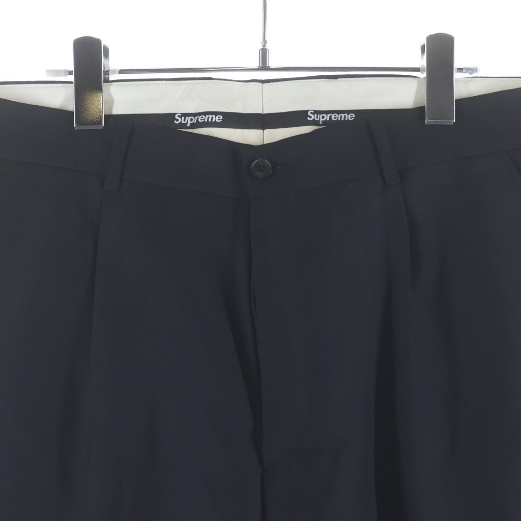 SUPREME(シュプリーム) 24SS Pleated Trouser Black プリーツ トラウザーズパンツ ブラック