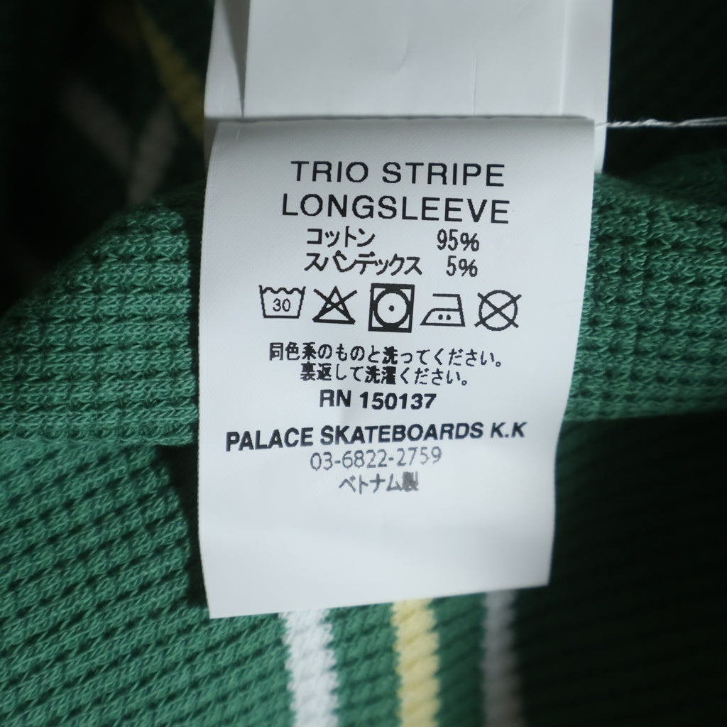 Palace Skateboards(パレススケートボーズ) Trio Stripe Longsleeve トリオ サーマル ストライプ長袖Tシャツ ロンT グリーン