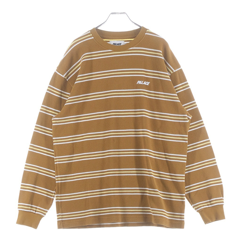 Palace Skateboards(パレススケートボーズ) Trio Stripe Longsleeve トリオ サーマル ストライプ長袖Tシャツ ロンT ブラウン