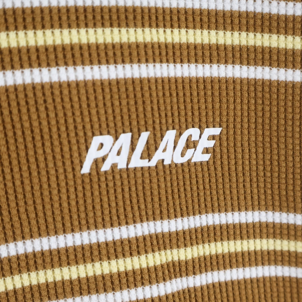 Palace Skateboards(パレススケートボーズ) Trio Stripe Longsleeve トリオ サーマル ストライプ長袖Tシャツ ロンT ブラウン
