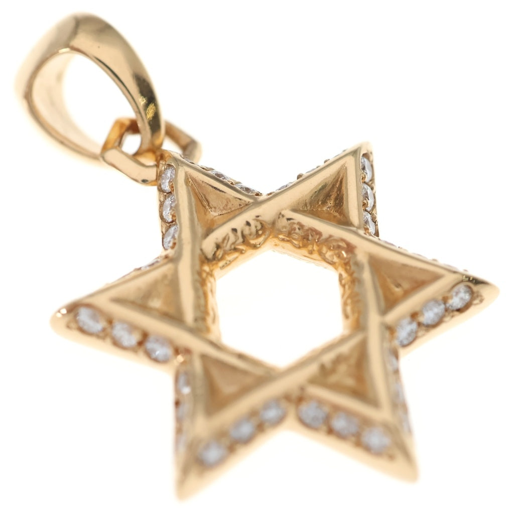 CHROME HEARTS(クロムハーツ) 22K STAR OF DAVID PENDANT P D スターオブダビデ パヴェダイヤモンド ペンダントトップ ゴールド