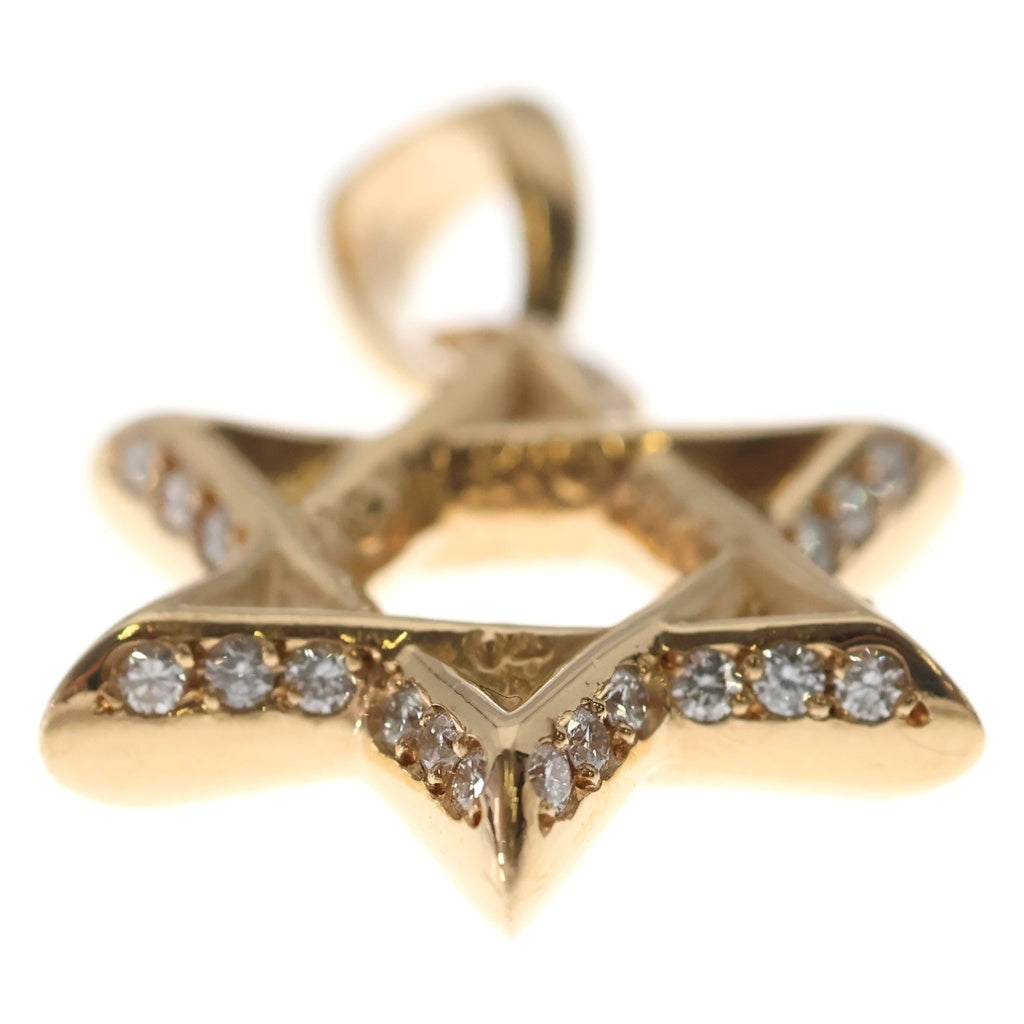 CHROME HEARTS(クロムハーツ) 22K STAR OF DAVID PENDANT P D スターオブダビデ パヴェダイヤモンド ペンダントトップ ゴールド