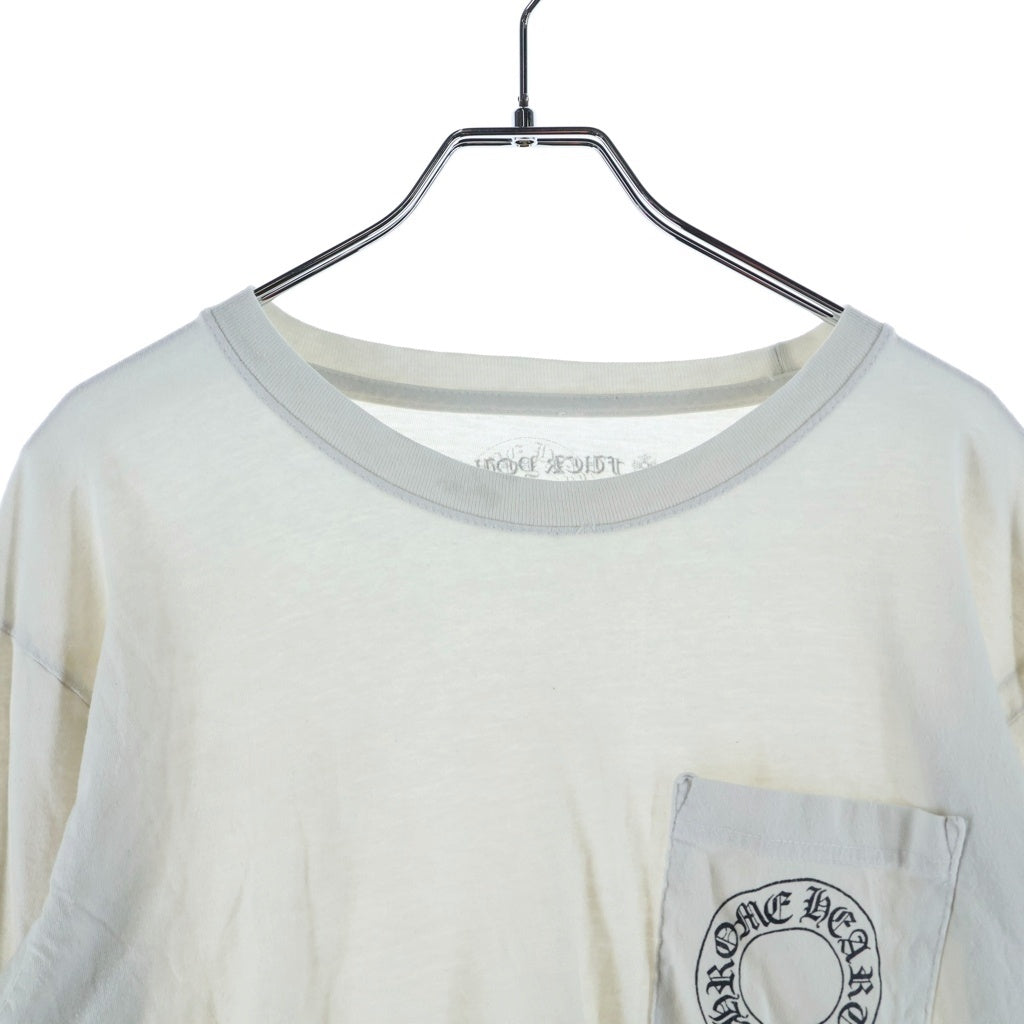 CHROME HEARTS(クロムハーツ) CH L/S T-SHIRT バックホースシュー アームフローラル 長袖Tシャツ ロンT ホワイト