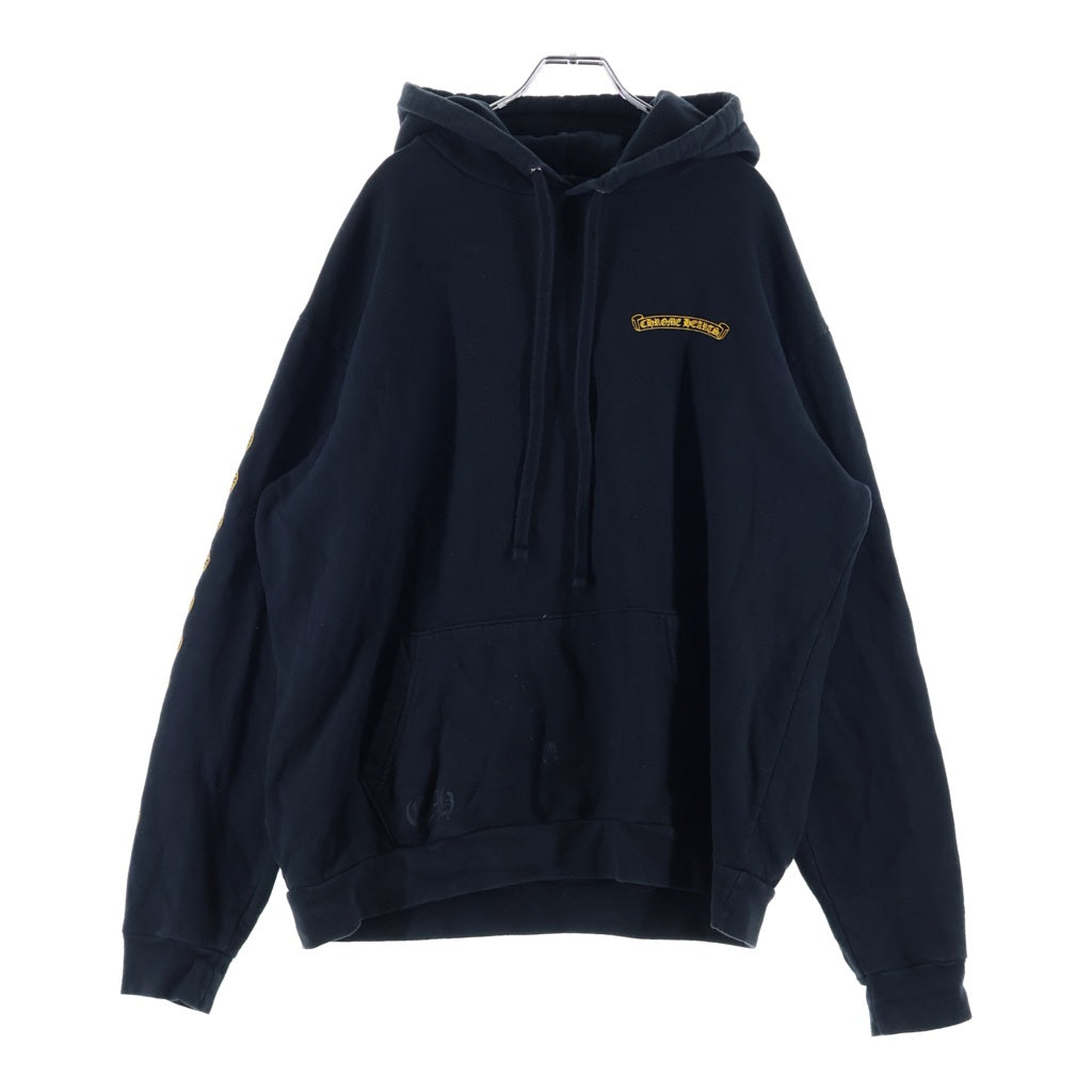 CHROME HEARTS(クロムハーツ) SWTSHRT HD PLVR CHプラスプリント プルオーバースウェットパーカー フーディー ブラック