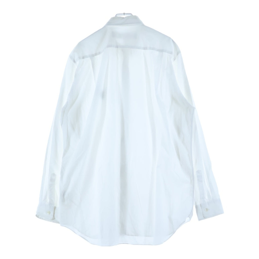 PLAY COMME des GARCONS(プレイコムデギャルソン) L/S Shirt ロゴ刺繍 長袖シャツ ホワイト AZ-B004