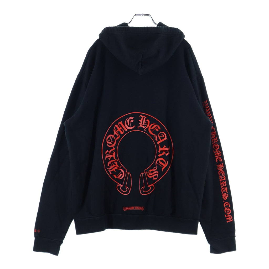 CHROME HEARTS(クロムハーツ) SWTSHRT HD PLVR LTD ONLINE オンライン限定 ホースシュープリント プルオーバースウェットパーカー フーディー ブラック