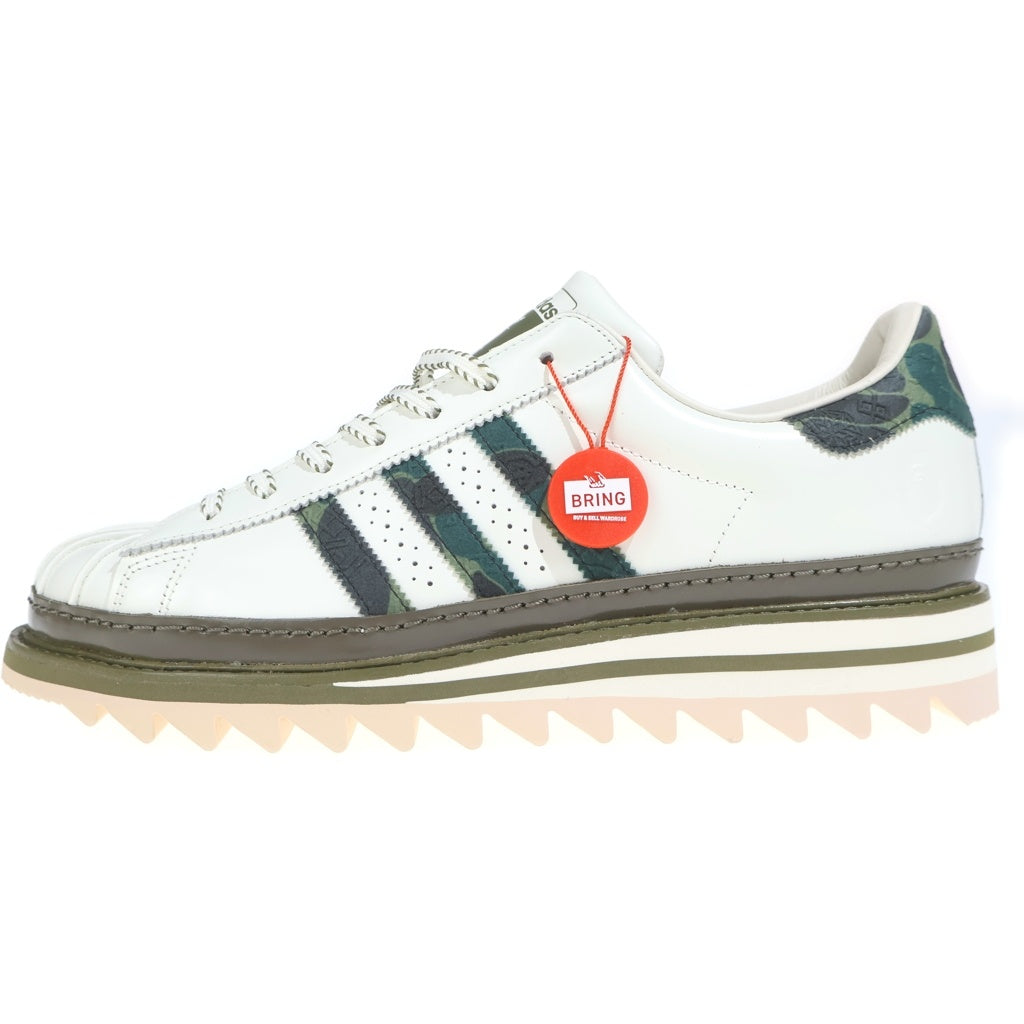 adidas(アディダス) ×CLOT ×A BATHING APE SUPERSTAR クロット アベイシングエイプ スーパースター ローカットスニーカー ホワイト US12.5/30.5cm KJ1473