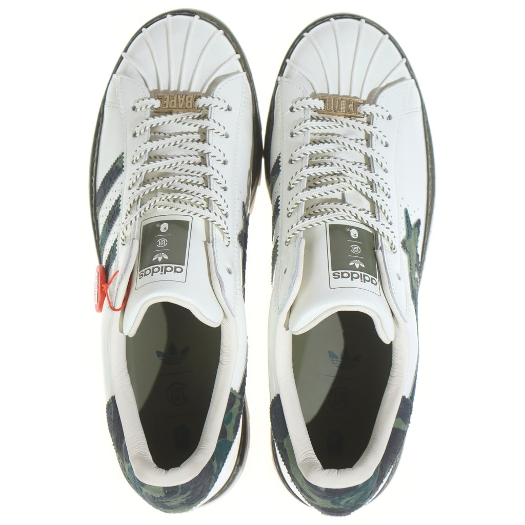adidas(アディダス) ×CLOT ×A BATHING APE SUPERSTAR クロット アベイシングエイプ スーパースター ローカットスニーカー ホワイト US12.5/30.5cm KJ1473