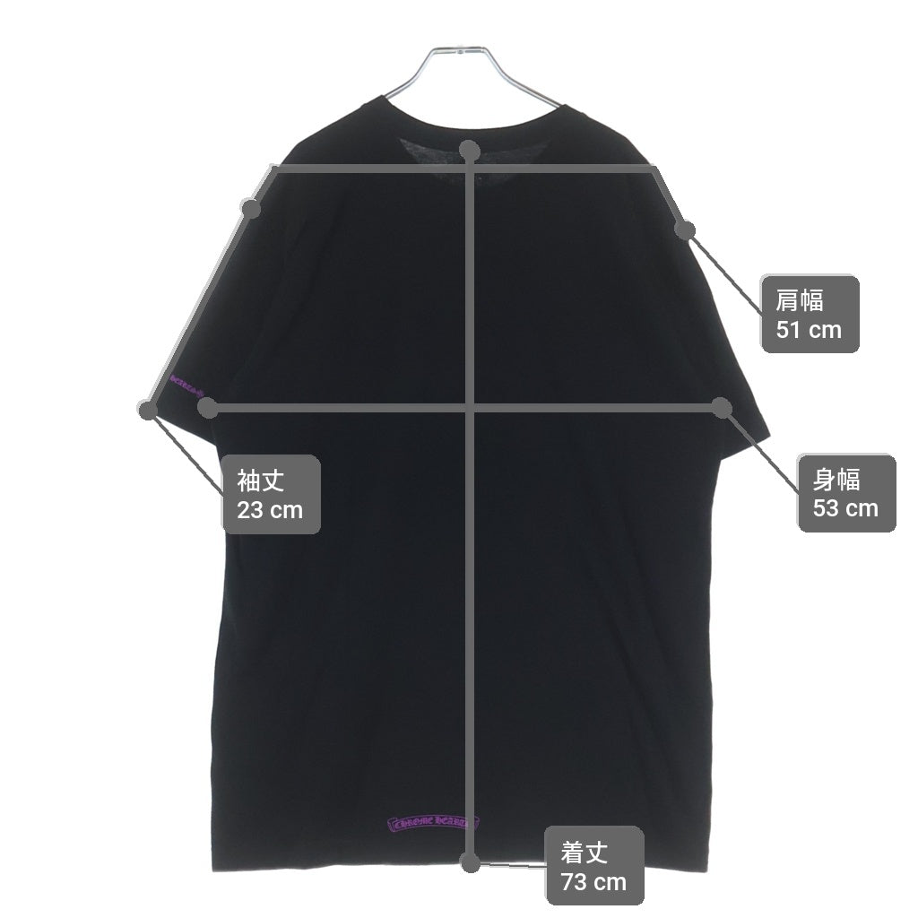 CHROME HEARTS(クロムハーツ) CH T-SHIRT ネックロゴ 半袖Tシャツ ブラック/パープル