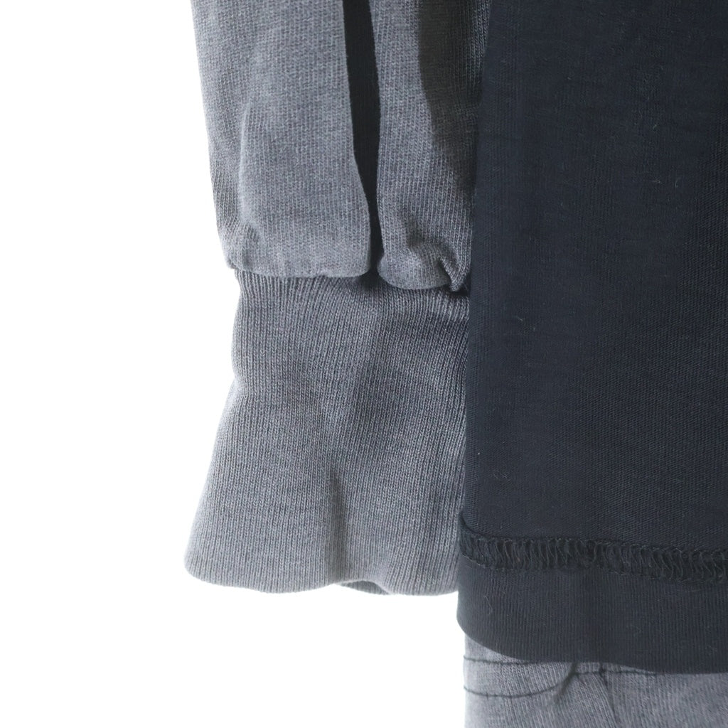 BALENCIAGA(バレンシアガ) Inside Out Vintage Jersey Layered L/S T-Shirt レイヤード 長袖Tシャツ ロンT ブラック 726088 TNVR5