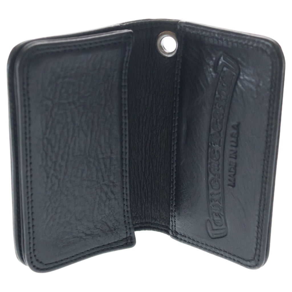 CHROME HEARTS(クロムハーツ) CARD CASE グロメット付き レザーカードケース ブラック