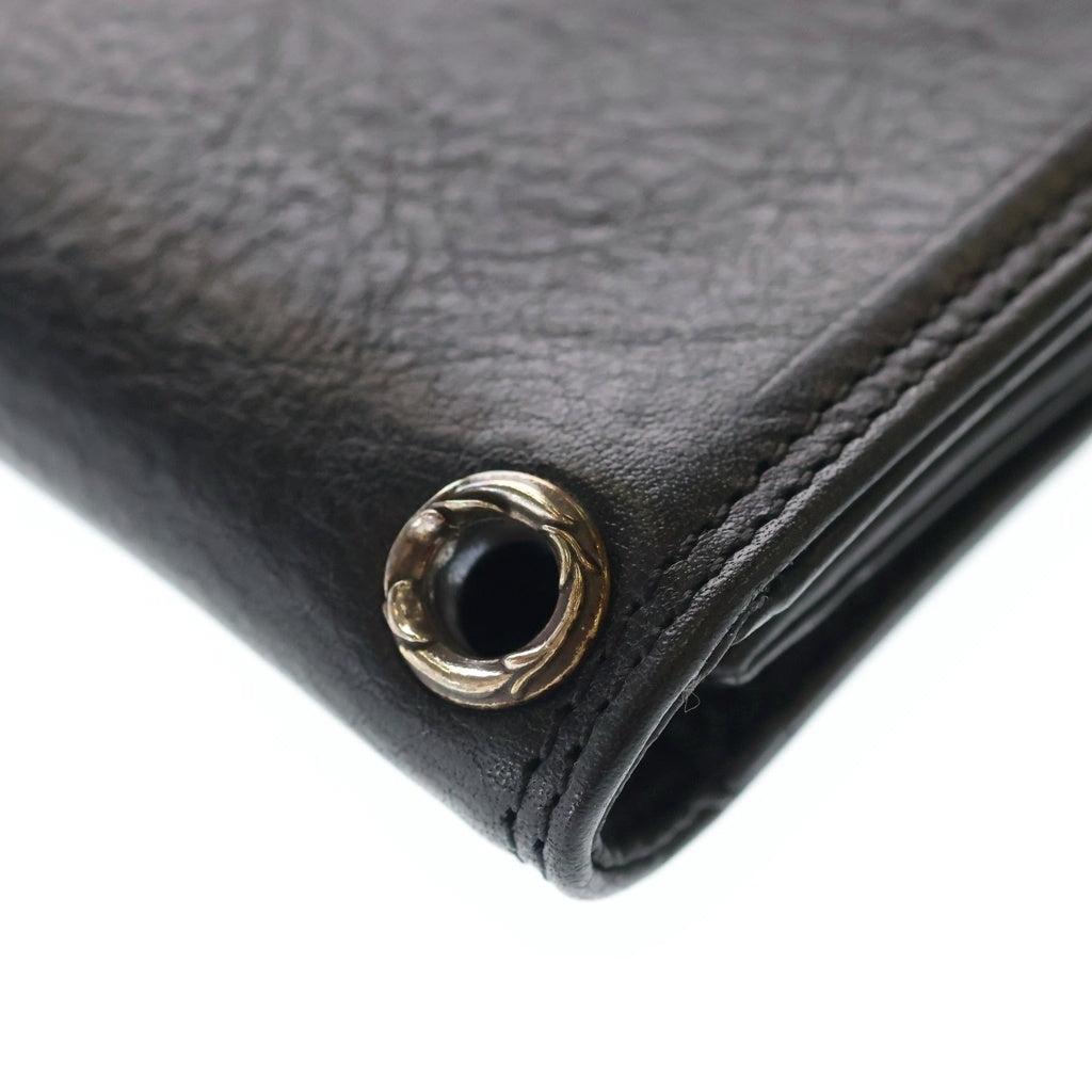 CHROME HEARTS(クロムハーツ) CARD CASE グロメット付き レザーカードケース ブラック