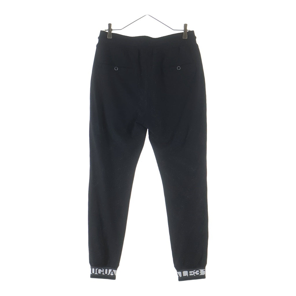 1 PIU 1 UGUALE 3 RELAX(ウノピゥウノウグァーレトレ) 113 SPORT TECHNICAL MESH BLACK RIB メッシュ ジョガーパンツ ブラック TM719-TM06-99