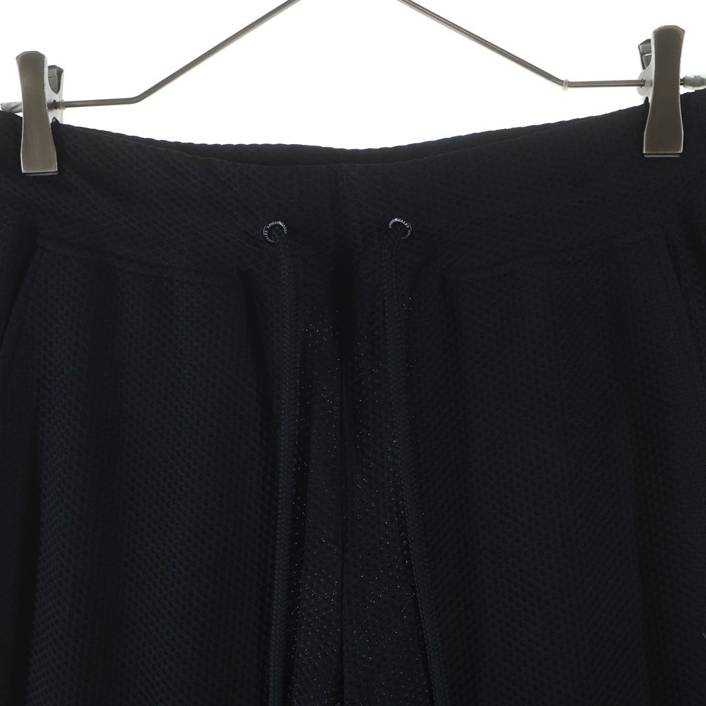 1 PIU 1 UGUALE 3 RELAX(ウノピゥウノウグァーレトレ) 113 SPORT TECHNICAL MESH BLACK RIB メッシュ ジョガーパンツ ブラック TM719-TM06-99