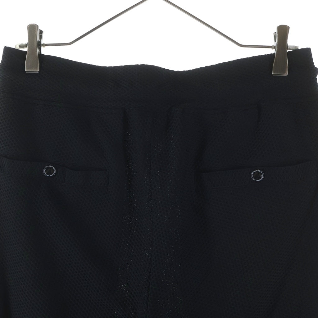 1 PIU 1 UGUALE 3 RELAX(ウノピゥウノウグァーレトレ) 113 SPORT TECHNICAL MESH BLACK RIB メッシュ ジョガーパンツ ブラック TM719-TM06-99