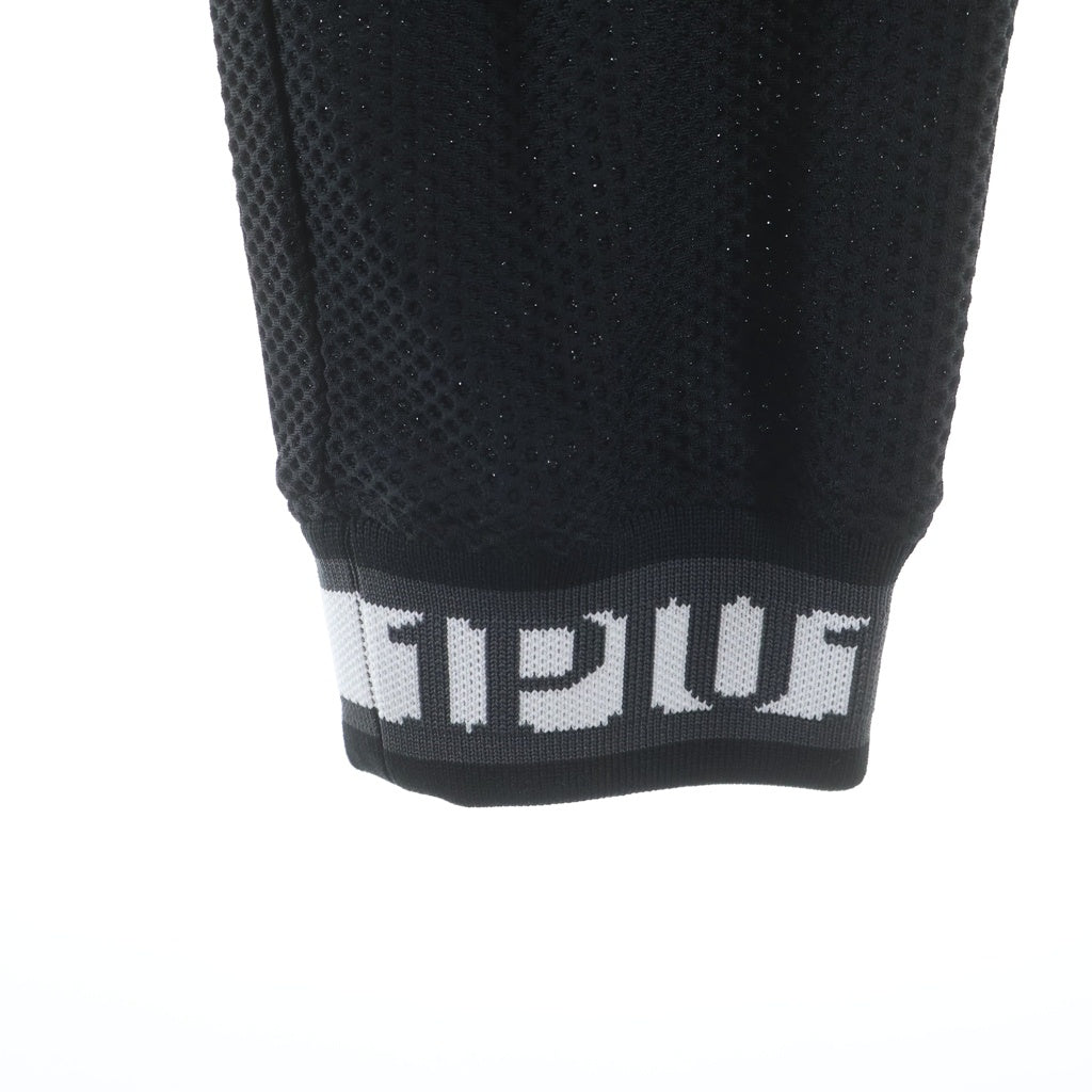 1 PIU 1 UGUALE 3 RELAX(ウノピゥウノウグァーレトレ) 113 SPORT TECHNICAL MESH BLACK RIB メッシュ ジョガーパンツ ブラック TM719-TM06-99