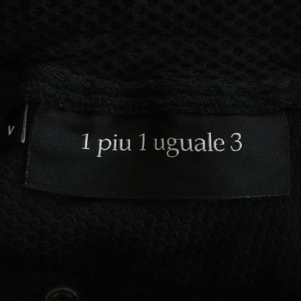1 PIU 1 UGUALE 3 RELAX(ウノピゥウノウグァーレトレ) 113 SPORT TECHNICAL MESH BLACK RIB メッシュ ジョガーパンツ ブラック TM719-TM06-99
