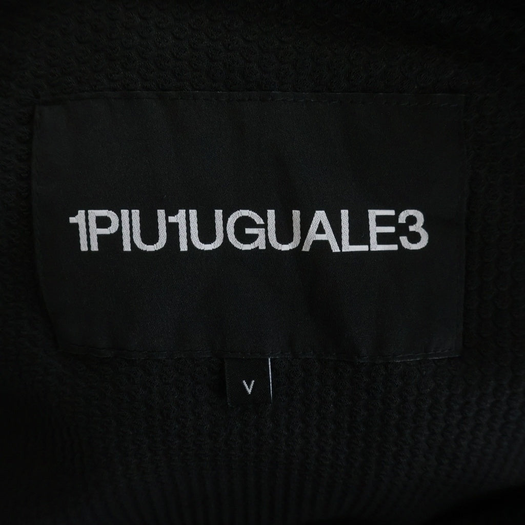 1 PIU 1 UGUALE 3 RELAX(ウノピゥウノウグァーレトレ) 113 SPORT TECHNICAL MESH BLACK ZIP UP PARKA メッシュジップアップパーカー フーディー ブラック TM713-TM06-99