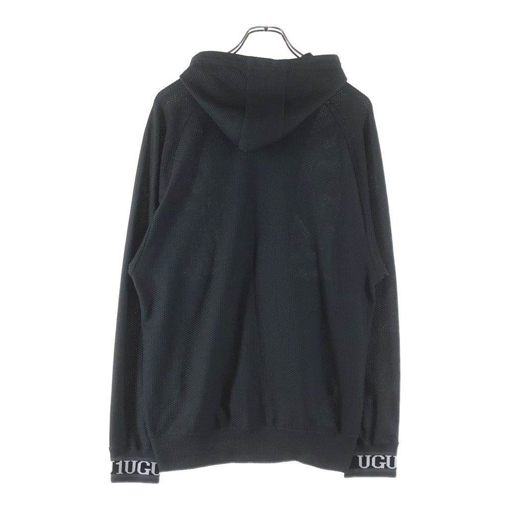 1 PIU 1 UGUALE 3 RELAX(ウノピゥウノウグァーレトレ) 113 SPORT TECHNICAL MESH GRAY ZIP UP PARKA メッシュジップアップパーカー フーディー グレー TM714-TM06-88