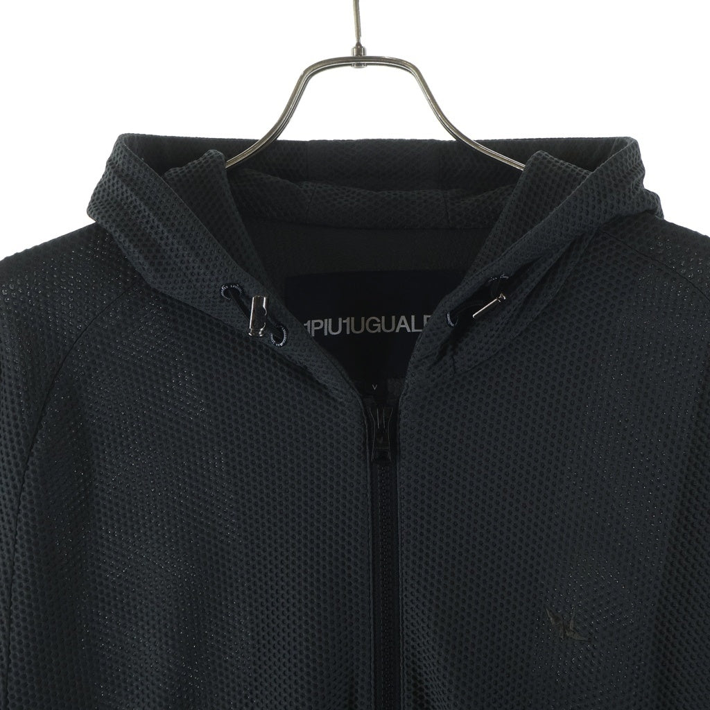 1 PIU 1 UGUALE 3 RELAX(ウノピゥウノウグァーレトレ) 113 SPORT TECHNICAL MESH GRAY ZIP UP PARKA メッシュジップアップパーカー フーディー グレー TM714-TM06-88