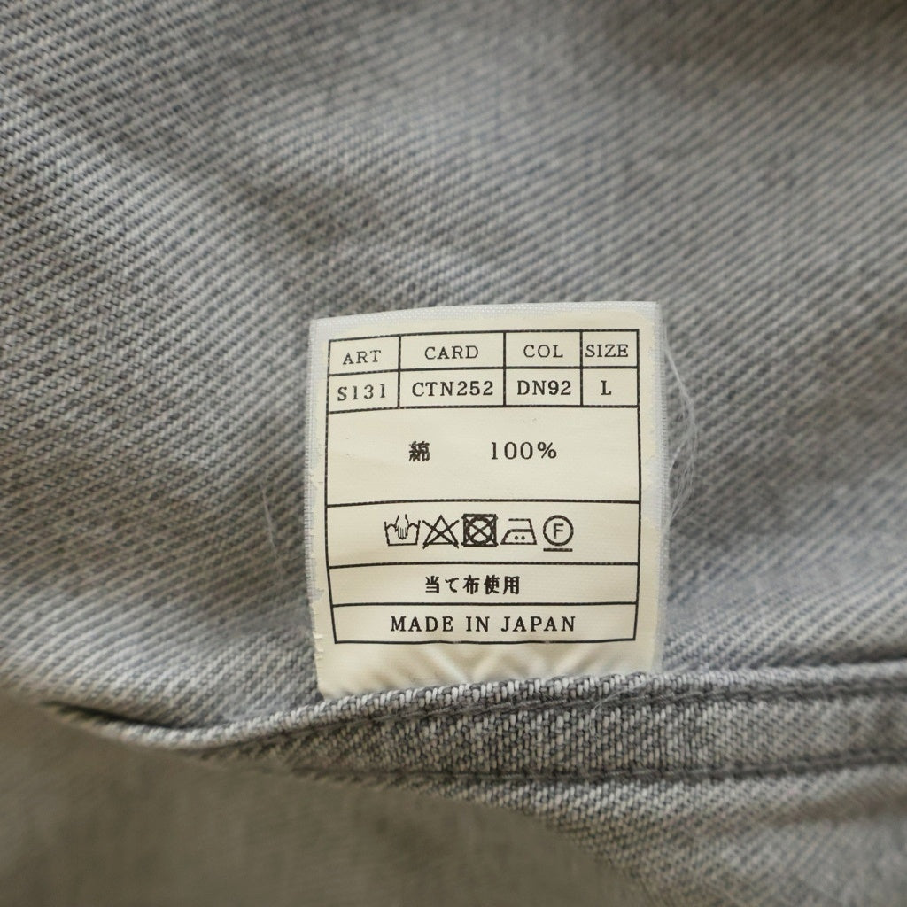 AKM(エーケーエム) DROP SHOULDER DENIM SHIRTS 長袖デニムシャツ グレー CTN252