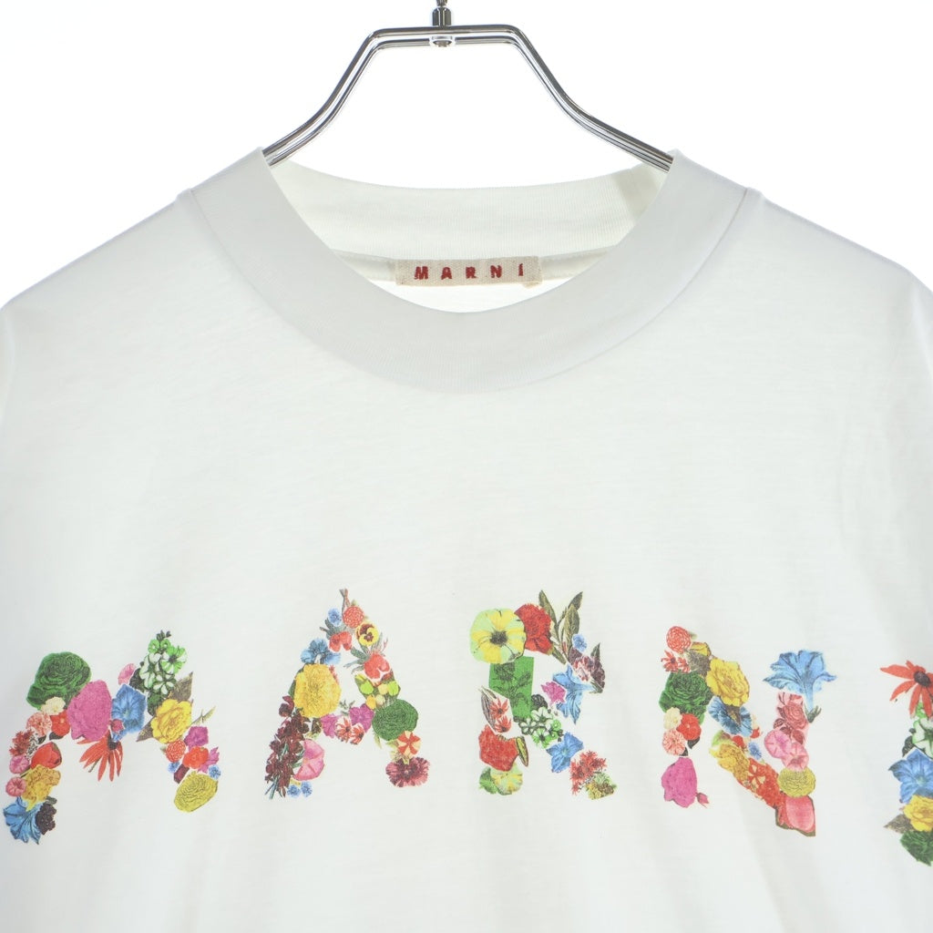 MARNI(マルニ) 24SS Boquet Logo T-Shirt 半袖Tシャツ ホワイト HUMU0223PU USCW59