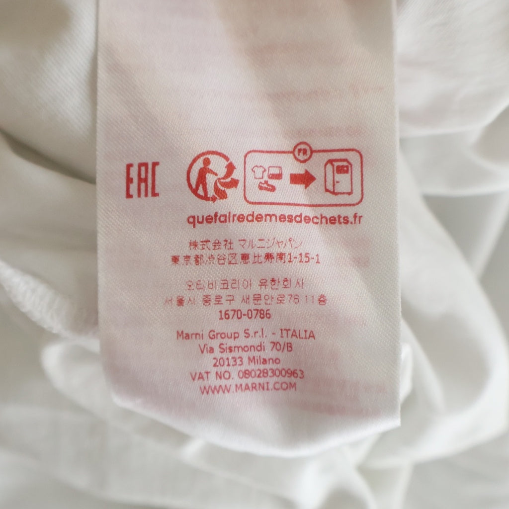MARNI(マルニ) 24SS Boquet Logo T-Shirt 半袖Tシャツ ホワイト HUMU0223PU USCW59