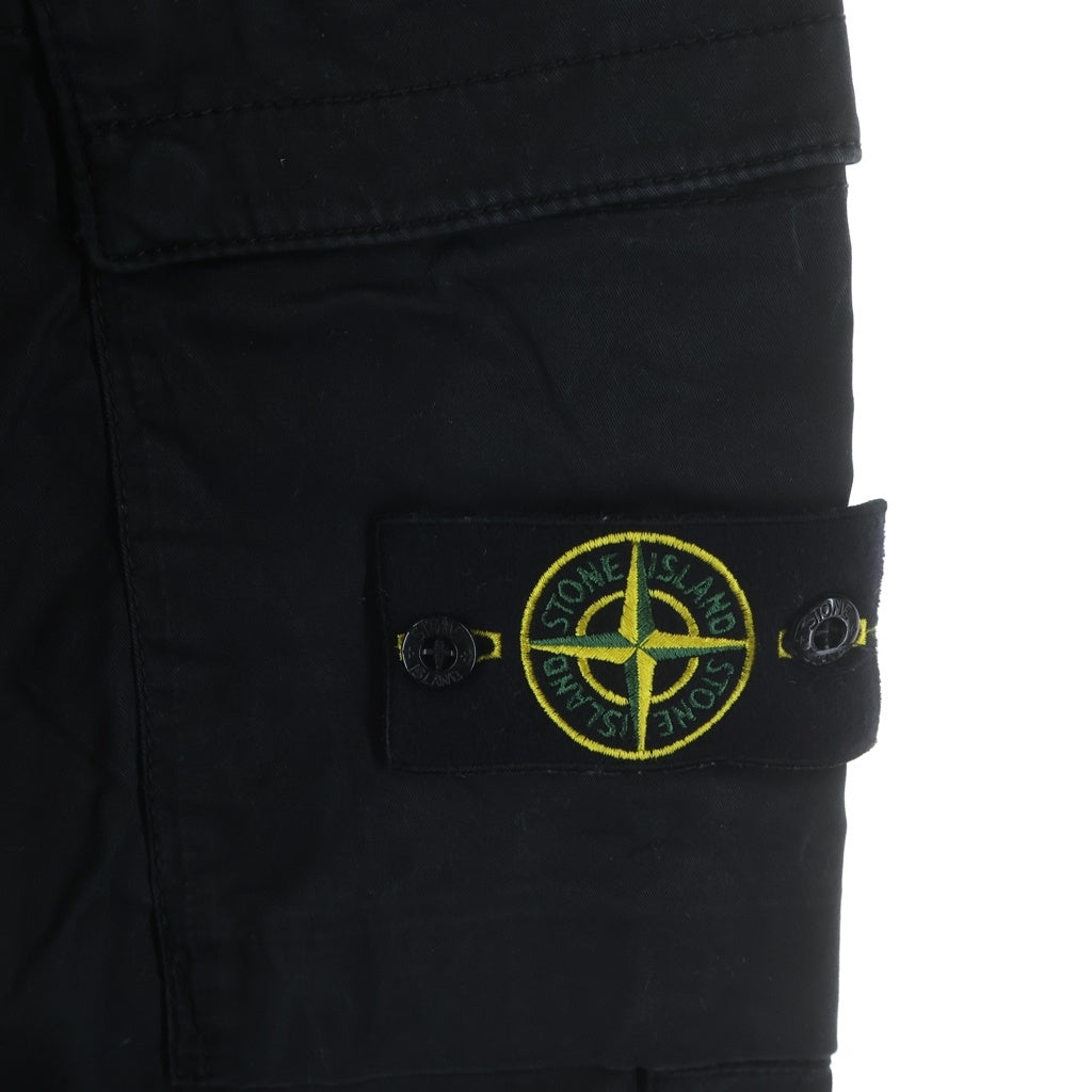 STONE ISLAND(ストーンアイランド) TYPE RE-T Cargo Pants ロゴワッペン カーゴパンツ ブラック 771530410