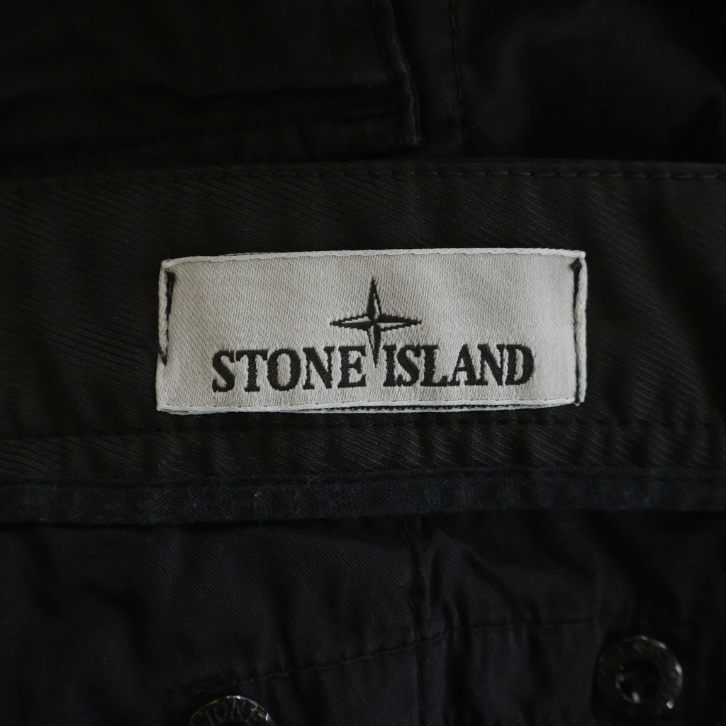 STONE ISLAND(ストーンアイランド) TYPE RE-T Cargo Pants ロゴワッペン カーゴパンツ ブラック 771530410