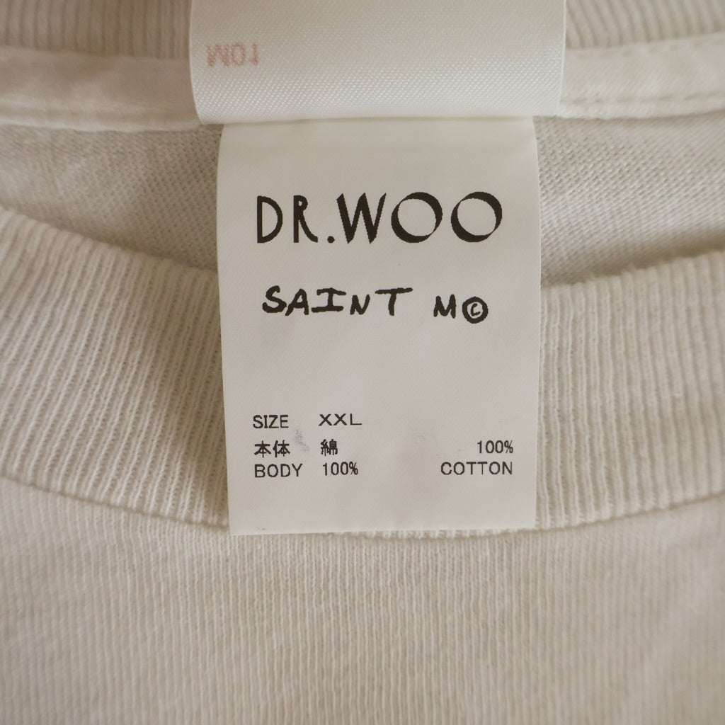 SAINT MICHAEL(セントマイケル) 25AW ×Dr.Woo DW LS TEE TATTOO ドクターウー タトゥー 長袖Tシャツ ロンT ホワイト SM-HR1-0000-C29