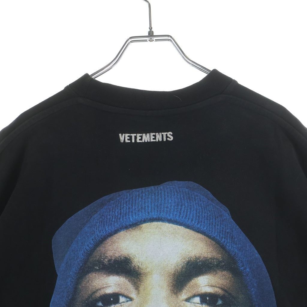 VETEMENTS(ヴェトモン) 16AW Snoop Dogg MH17TP15 スヌープドッグプリントオーバーサイズ半袖Tシャツ ブラック