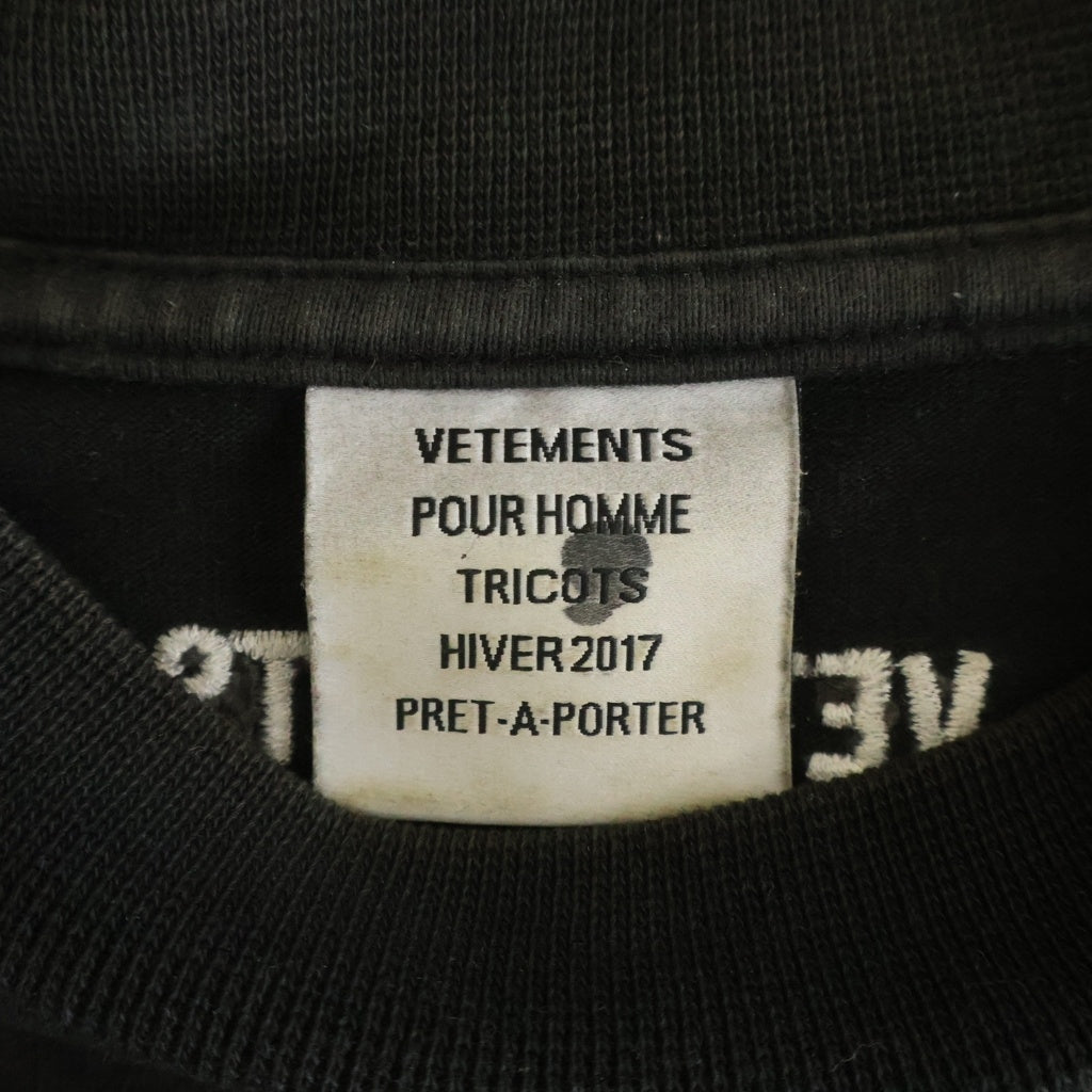 VETEMENTS(ヴェトモン) 16AW Snoop Dogg MH17TP15 スヌープドッグプリントオーバーサイズ半袖Tシャツ ブラック