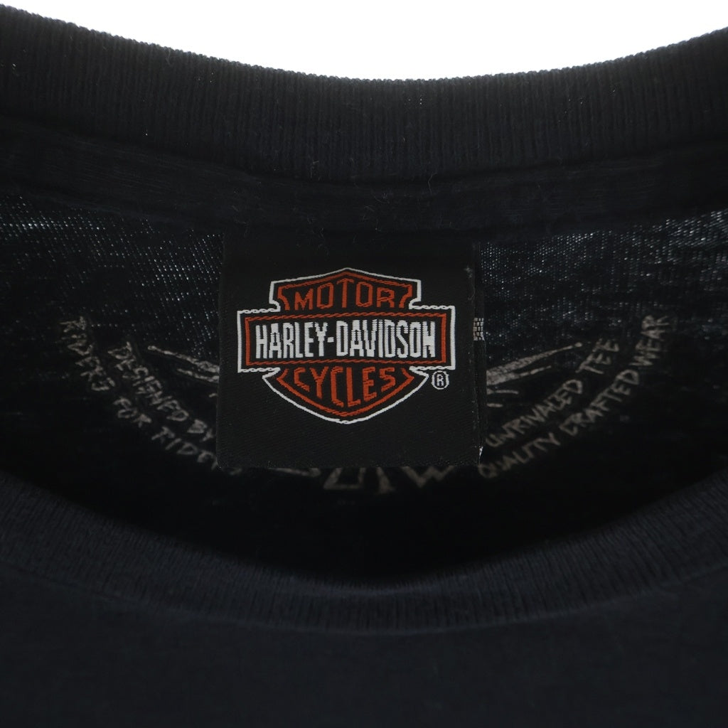 HARLEY DAVIDSON(ハーレーダビッドソン) BAR & SHIELD POCKET L/S TEE バーアンドシールド ロングスリーブ長袖ポケットTシャツ ブラック